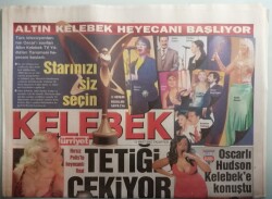 Hürriyet Gazetesi Kelebek Eki 12 Mart 2007 Starınızı Siz Seçin - Ceme Şapkayla Para Topladı - GZ44359 - 1