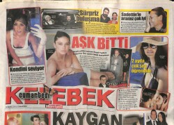 Hürriyet Gazetesi Kelebek Eki 12 Mart 2011 - Nurgül Yeşilçay-Mithat Can Özer Aşkının Bittiği Konuşuluyor GZ100738 - 2