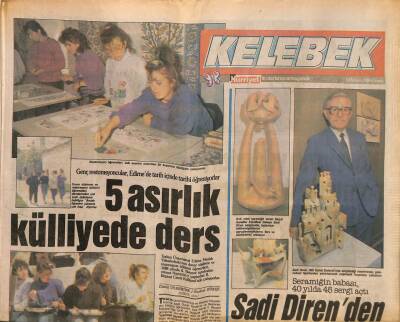 Hürriyet Gazetesi Kelebek Eki 12 Mayıs 1989 - Seramiğin Babası Sadi Diren , 40 Yılda 45 Sergi Açtı GZ113716 - 1
