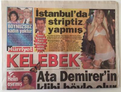 Hürriyet Gazetesi Kelebek Eki 12 Mayıs 2005 - Ata Demirel Klibi , Lopez Kıyafetine Avşar Uyarlaması GZ18668 - 1