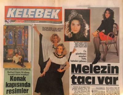 Hürriyet Gazetesi Kelebek Eki 12 Nisan 1989 - Burhan Uygur , İki Ahşap Kanatta Sanat Sergiliyor GZ113687 - 1
