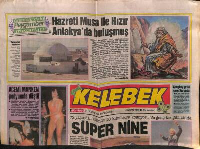 Hürriyet Gazetesi Kelebek Eki 12 Nisan 1990 - Elvis Presleyin Kızı Uyuşturucu Batağında GZ63599 - 1