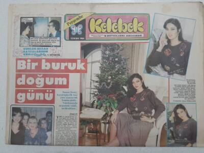 Hürriyet Gazetesi Kelebek Eki - 12 Ocak 1984 - Nazan Şoray Yeni Yaşına Tek Başına Girdi GZ112692 - 1