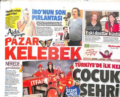Hürriyet Gazetesi Kelebek Eki 12 Ocak 2014 - İbonun Son Pırlantası, Ajda Yazıyor GZ104908 - 1