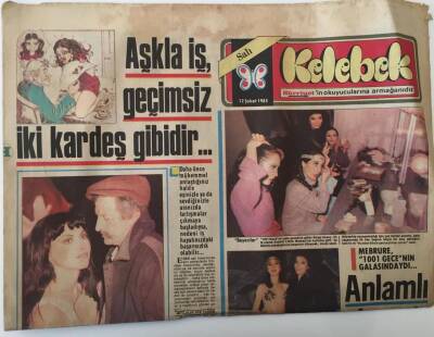 Hürriyet Gazetesi Kelebek Eki 12 Şubat 1985 - Müşfik Kenter Zaman Tünelinde GZ16989 - 1