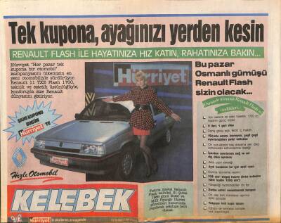 Hürriyet Gazetesi Kelebek Eki 12 Şubat 1989 - Gülşen Bubikoğlu ,Bugüne Kadar Oynadığı Filmlerin Çoğunu Eşi Türker İnanoğlunun Şirketi Hesabına Çevirdi GZ90782 - 1