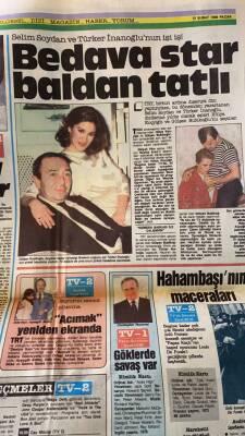 Hürriyet Gazetesi Kelebek Eki 12 Şubat 1989 - Gülşen Bubikoğlu ,Bugüne Kadar Oynadığı Filmlerin Çoğunu Eşi Türker İnanoğlunun Şirketi Hesabına Çevirdi GZ90782 - 2