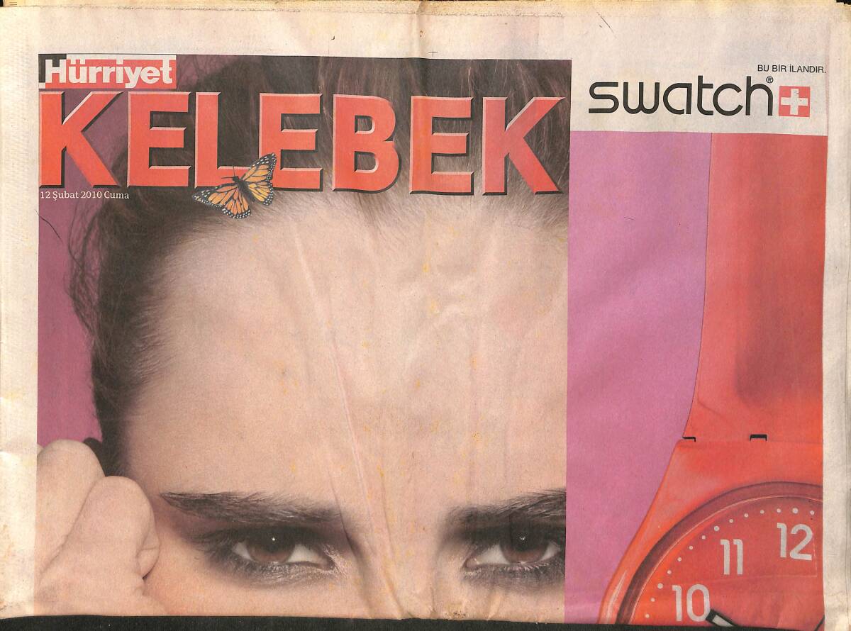 Hürriyet Gazetesi Kelebek Eki 12 Şubat 2010 - Kıvanç Tatlıtuğ: Kenan Abime Saygılar - Tuğba Ekinci: Sol Bacağım Hülya'ya Feda Olsun GZ154777 - 1