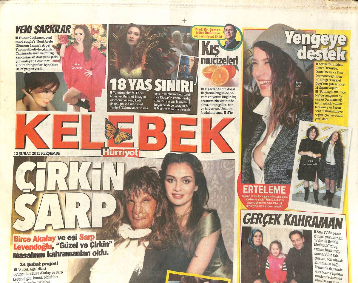 Hürriyet Gazetesi Kelebek Eki 12 Şubat 2015 - Mucize Filmi Altıncı Haftasında 3 Milyon 530 Bin Kişiye Ulaştı GZ155130 - 1