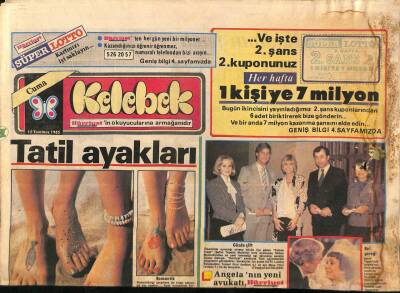 Hürriyet Gazetesi Kelebek Eki 12 Temmuz 1985 - Şimdi Gençlik Rambonun Peşinde... GZ90544 - 1