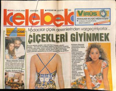 Hürriyet Gazetesi Kelebek Eki 13 Ağustos 1992 - Çiçekleri Giyinmek GZ75875 - 1