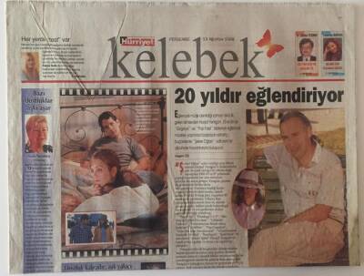 Hürriyet Gazetesi Kelebek Eki 13 Ağustos 1998 - 20 Yıldır Eğlendiriyor Hurşid Yenigün GZ22477 - 1