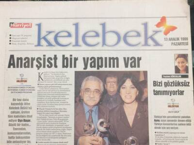 Hürriyet Gazetesi Kelebek Eki 13 Aralık 1999 Oya BaşarAnarşist Bir Yapım Var GZ36103 - 1