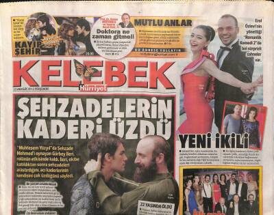 Hürriyet Gazetesi Kelebek Eki 13 Aralık 2012 - Erol Özlevinin Yönettiği Romantik Komedi 2de Bol Sürprizli Sahneler Var GZ124817 - 1