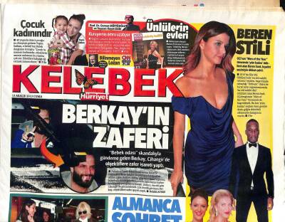 Hürriyet Gazetesi Kelebek Eki 13 Aralık 2013 - Youtube Şampiyonu Hande Yener - Beren Saat Stili GZ116126 - 1