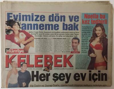 Hürriyet Gazetesi Kelebek Eki 13 Ekim 2004 - CNN Türk 5. Yaşında , Cengiz İmren Seren Serengil Barıştı Ama... GZ20016 - 1