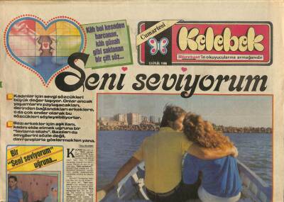 Hürriyet Gazetesi Kelebek Eki 13 Eylül 1986 - Söz Ünlülerin * Zerrin Özer - Selim İleri - Ahmet Altan - Süha Özgermi GZ90451 - 1