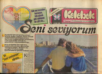 Hürriyet Gazetesi Kelebek Eki 13 Eylül 1986 - Söz Ünlülerin * Zerrin Özer - Selim İleri - Ahmet Altan - Süha Özgermi GZ94102 - 1