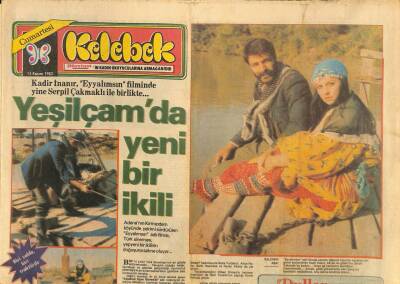 Hürriyet Gazetesi Kelebek Eki 13 Kasım 1982 - Yeşilçamda Yeni Bir İkili GZ114647 - 1