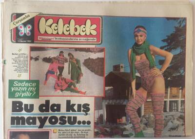 Hürriyet Gazetesi Kelebek Eki 13 Kasım 1985 - Kış Ayları İçin Yün Mayo GZ22468 - 1