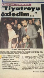 Hürriyet Gazetesi Kelebek Eki 13 Mart 1985 - Cihan Ünal , Körebe Filminin Özel Galasına , Eşi Ve Rol Arkadaşı Türkan Şoray İle Geldi GZ90675 - 2