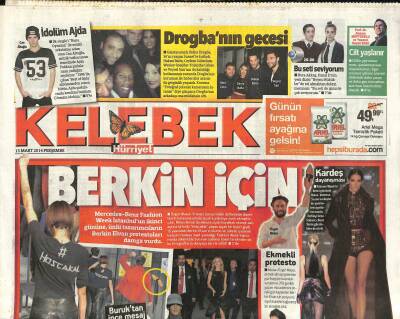 Hürriyet Gazetesi Kelebek Eki 13 Mart 2014 - Drogbanın Gecesi GZ115937 - 1