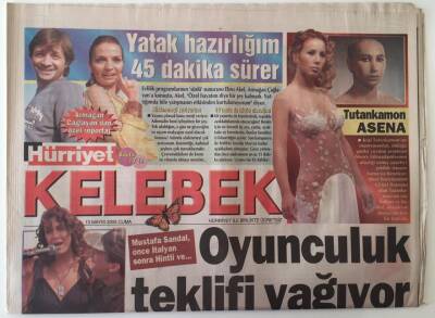 Hürriyet Gazetesi Kelebek Eki 13 Mayıs 2005 - Mustafa Sandalla Oyunculuk Yağıyor GZ18669 - 1
