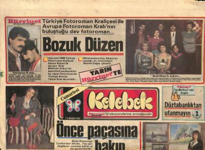 Hürriyet Gazetesi Kelebek Eki 13 Nisan 1985 - Yasemin Kumral , İlk Resim Sergisini Açtı GZ114165 - 1