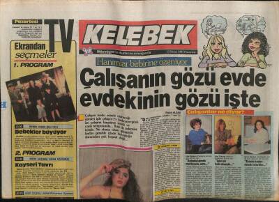 Hürriyet Gazetesi Kelebek Eki 13 Nisan 1987 - Çalışanlar,Lale Bozkurt, Jale Tolunay, Necla Gürses GZ63552 - 1