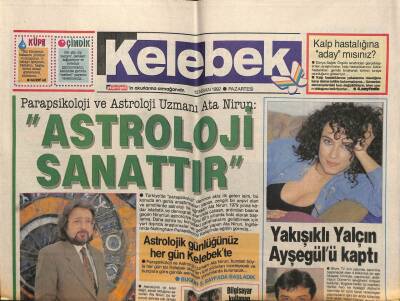 Hürriyet Gazetesi Kelebek Eki 13 Nisan 1992 - Yalçın Ayşegül Aldinçi Kaptı GZ61967 - 2