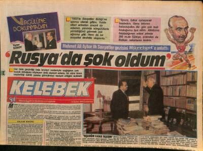 Hürriyet Gazetesi Kelebek Eki 13 Şubat 1988 - Mehmet Ali Aybarın Albümünden... GZ126092 - 1