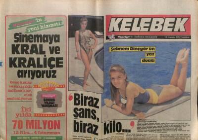 Hürriyet Gazetesi Kelebek Eki 13 Temmuz 1987- Şebnem Dinçgörün Yaz Duası GZ63707 - 1
