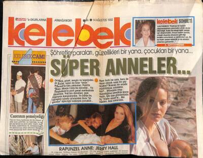Hürriyet Gazetesi Kelebek Eki 14 Ağustos 1992 - Politikacı Anne,Gülay Atığ GZ75876 - 1