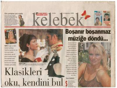Hürriyet Gazetesi Kelebek Eki 14 Ağustos 1998 - Unutulmayanlar Nobakovun Lolitası, Virginia Woolfun Orlandosu, Kamed Bond, Lady Chatterley ve Diğerleri GZ48026 - 1