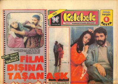 Hürriyet Gazetesi Kelebek Eki 14 Aralık 1982 - Arif Şentürkün Oğlu İçin Ağladığı Gün - Kadir İnanır Serpil Çakmaklı GZ127124 - 1