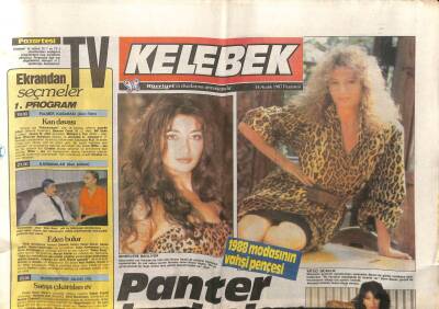 Hürriyet Gazetesi Kelebek Eki 14 Aralık 1987 - Nazan Saatçi Beneklere Bayılıyor GZ63804 - 2