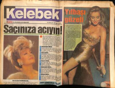 Hürriyet Gazetesi Kelebek Eki 14 Aralık 1990 - Emel Sayın En Güzel Örnek GZ75825 - 1