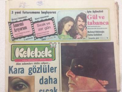 Hürriyet Gazetesi Kelebek Eki 14 Ekim 1974 - En Çok Kürke Para Yatıran Hülya Koçyiğit GZ50061 - 1
