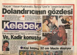 Hürriyet Gazetesi Kelebek Eki 14 Ekim 1991 - Ve Kadir İnanır Konuştu GZ63691 - 1