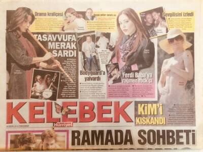 Hürriyet Gazetesi Kelebek Eki 14 Ekim 2010 - Özge Ulusoyu İlker İnanoğlu Teselli Etti GZ40113 - 1
