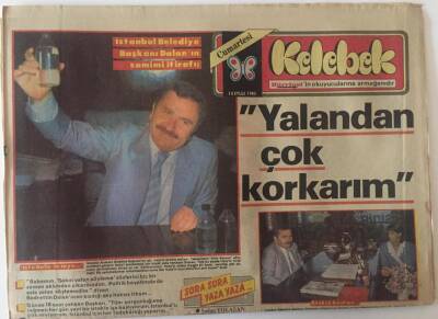 Hürriyet Gazetesi Kelebek Eki 14 Eylül 1985 - İstanbul Belediye Başaknı Dalanın Samimi İtirafı GZ22448 - 1