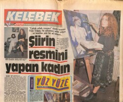 Hürriyet Gazetesi Kelebek Eki 14 Eylül 1989 - Şiirin Resmini Yapan Kadın Feza Tolgay GZ63485 - 1