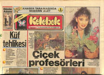 Hürriyet Gazetesi Kelebek Eki 14 Haziran 1985 - Neşe Karaböcekten Arapça Şarkılar GZ113814 - 1