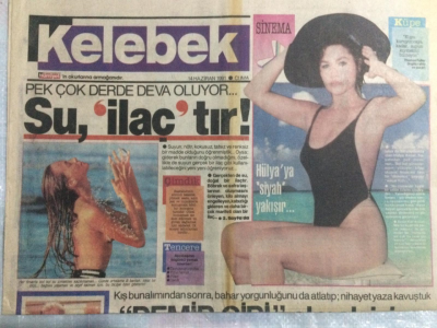 Hürriyet Gazetesi Kelebek Eki 14 Haziran 1991 - Hülya Avşara Siyah Yakışır,Kayahanın Nefreti GZ21655 - 1