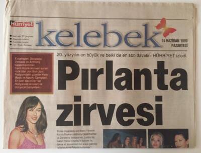 Hürriyet Gazetesi Kelebek Eki 14 Haziran 1999 - Pırlanta Zirvesi GZ31362 - 1
