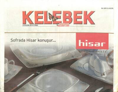 Hürriyet Gazetesi Kelebek Eki 14 Kasım 2014 - Yılın Kadını Serenay Sarıkaya, Ivana Şaşırttı GZ99958 - 1