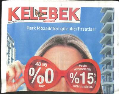Hürriyet Gazetesi Kelebek Eki 14 Kasım 2015 - Cüretkar Gaga, AVM Aşıkları GZ104764 - 1