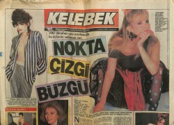 Hürriyet Gazetesi Kelebek Eki 14 Mart 1987 - Nokta, Çizgi, Büzgü Modada Bu Üçlünün Saltanatı Var GZ61937 - 2