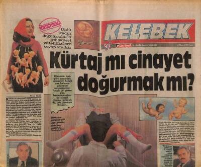 Hürriyet Gazetesi Kelebek Eki 14 Mart 1989 - Manken İlknur Bozkurt Sille Tokat Dayak Yedi GZ113735 - 1