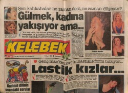 Hürriyet Gazetesi Kelebek Eki 14 Mart 1990 - Hülya Sözer,Ayşegül Cinisli,Gülmek Kadına Yakışıyor GZ61823 - 1